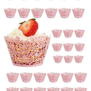 12pcs Butterfly Hollow Pattern Creative European Packaging Paper Cup Paper Stand Baking Cake Dessert Bread Dessert Oil-Proof Paper Tray Wedding Party Holiday Party Baking Supplies Food Dessert Paper Cup Multicolor